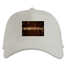 Baseball cap with Print Supernatural Logo - white