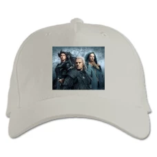 Baseball cap with Print The Witcher Heroes 2 - white