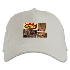 Baseball cap with Print The Big Bang Theory Bazinga Heroes - white