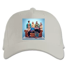Baseball cap with Print The Big Bang Theory Funny Heroes - white