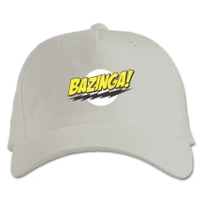 Baseball cap with Print The Big Bang Theory Bazinga Logo - white