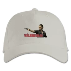 Baseball cap with Print The Walking Dead Rick Logo - white