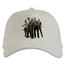 Baseball cap with Print The Walking Dead Main Heroes - white