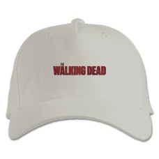 Baseball cap with Print The Walking Dead Red Logo - white