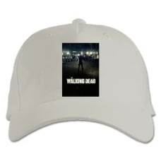 Baseball cap with Print The Walking Dead Scene - white