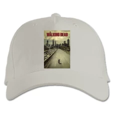 Baseball cap with Print The Walking Dead Road - white