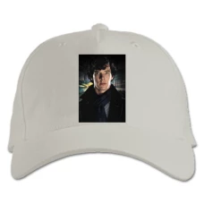 Baseball cap with Print Sherlock Main Hero - white