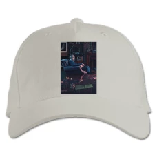 Baseball cap with Print Sherlock Doctor John Watson - white