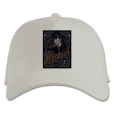 Baseball cap with Print Sherlock Art Version - white