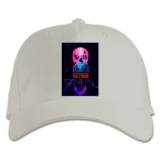 Baseball cap with Print The Strain Print - white