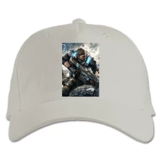 Baseball cap with Print Gears Of War Hero - white