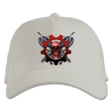 Baseball cap with Print Gears Of War Cute Logo - white