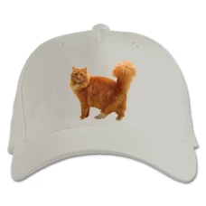 Baseball cap with Print Red Cat 2 - white
