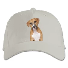 Baseball cap with Print Sad And Cute Dog - white