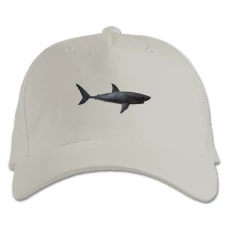 Baseball cap with Print Shark - white