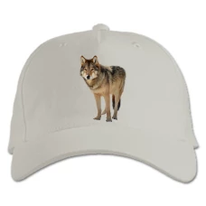 Baseball cap with Print Wild Wolf - white