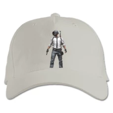 Baseball cap with Print PUBG Hero - white