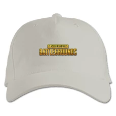 Baseball cap with Print PUBG Main Logo - white
