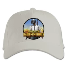 Baseball cap with Print PUBG Logo Print - white