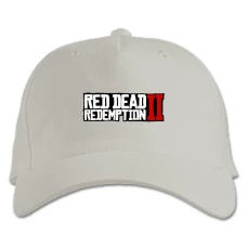 Baseball cap with Print Red Dead Redemption Logo - white