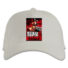 Baseball cap with Print Red Dead Redemption Logo Print - white
