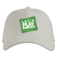 Baseball cap with Print Roblox Let's Play - white