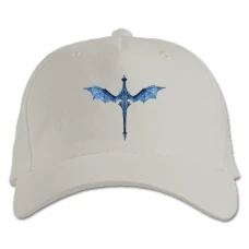 Baseball cap with Print The Elder Scrolls Dragon - white