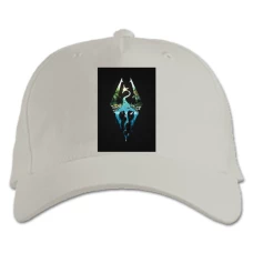Baseball cap with Print The Elder Scrolls Skyrim Logo Print - white