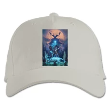 Baseball cap with Print The Elder Scrolls Hircine Print - white