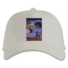 Baseball cap with Print The Elder Scrolls Hero Dragon - white