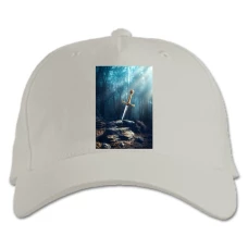 Baseball cap with Print The Elder Scrolls Sword - white