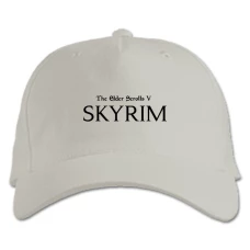 Baseball cap with Print The Elder Scrolls Skyrim Main Logo - white