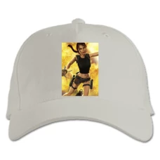 Baseball cap with Print Tomb Raider Explosion Lara Croft - white