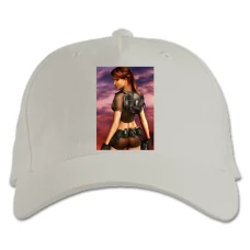 Baseball cap with Print Tomb Raider Hero Lara Croft - white
