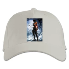 Baseball cap with Print Tomb Raider Lara Croft Girl - white