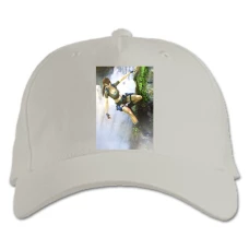 Baseball cap with Print Tomb Raider Lara Croft Girl Hero - white