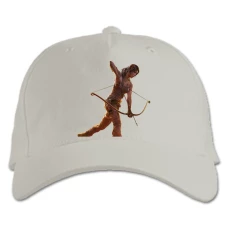 Baseball cap with Print Tomb Raider Strong Lara Croft Print - white