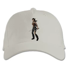 Baseball cap with Print Tomb Raider Powerful Hero Lara Croft - white