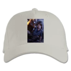 Baseball cap with Print Uncharted Main Hero - white
