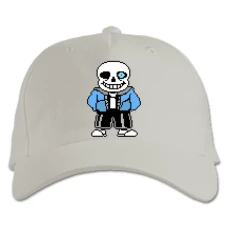 Baseball cap with Print Undertale Sans - white