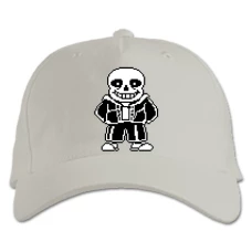 Baseball cap with Print Undertale Sans Hero - white