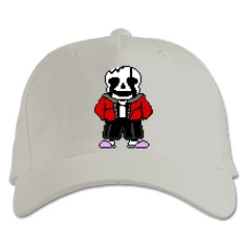 Baseball cap with Print Undertale Evil Sans - white
