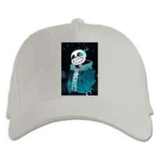Baseball cap with Print Undertale Sans Theme - white