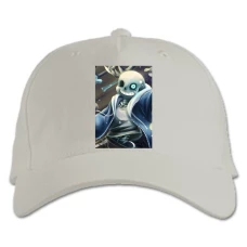 Baseball cap with Print Undertale Sans Hero Print - white