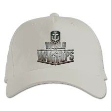 Baseball cap with Print World Of Warships Logo - white