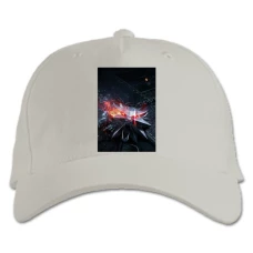 Baseball cap with Print The Witcher Sign - white
