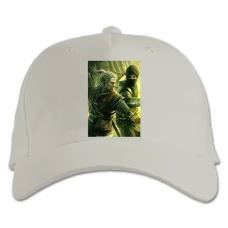 Baseball cap with Print The Witcher Heroes Print - white