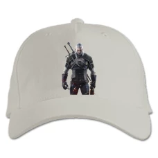 Baseball cap with Print The Witcher Strong Geralt Of Rivia Hero - white
