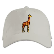 Baseball cap with Print Painted Giraffe - white