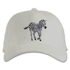 Baseball cap with Print Zebra Walks - white